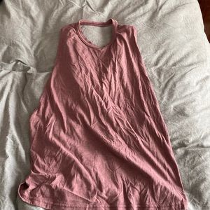 Rose yoga Athleisure open back crossover muscle tank Sz S Free People Movement